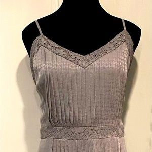 Ava & Aiden Silver Grey Pleated Cocktail Dress